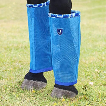 Fine Mesh Fly Boots Loose Fitting & Non-Slip Horse Fly Leggings Fleece Air Flow (Set of 4)