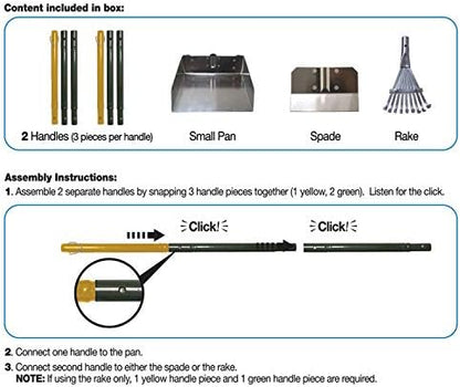 Four Paws Wee-Wee Pooper Scoopers for Dogs l Outdoor Rake l Spade & Pan l Pooper Scooper Set,Black