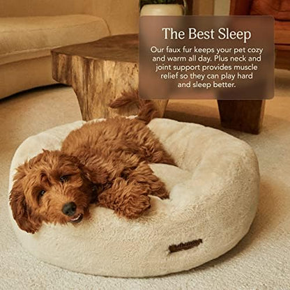 UnHide Floof Pet Bed, Extra Soft Dog Bed with Removable Faux Fur Cover