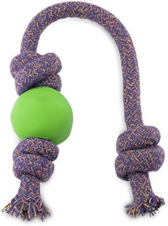 Beco Ball with Rope Small Dog Toy (Green), 5060189751334