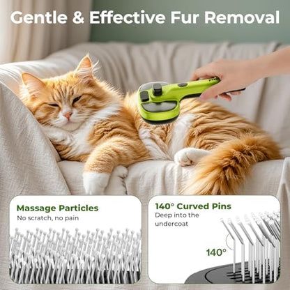 Pecute Self-Cleaning Steam Dog Cat Brush for Heavy Shedding/Long Coats