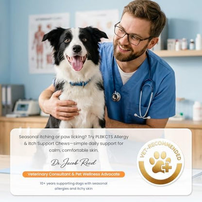 Dog Allergy & Immune Chews 300 Treats, Itching Skin Relief Chews Omega 3 Fish Oil Probiotics for Seasonal All Issues Allergies Skin & Hair, Gut, Immune-All Ages & Sizes Dogs Made in USA Chicken Flavor