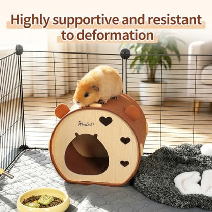 Wooden Guinea Pig Hideout Bunny House Rabbit Bed – Small Animal Habitat
