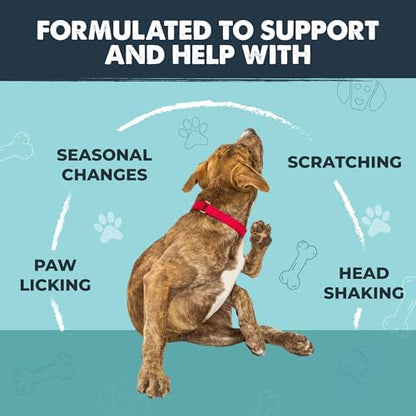 Mighty Paw Dog Allergy Chews, Itch Relief & Immune Support, 120ct