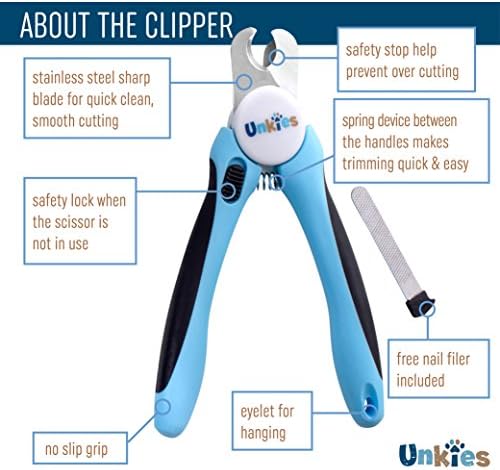 Dog Nail Clipper Large Breed Heavy Duty Trimmer - Travel Pouch and Easy Pictured Instructions - Latest Model