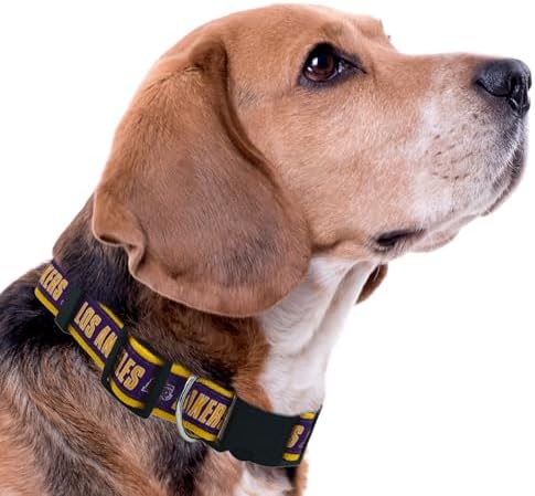 New & Improved Pets First NBA PET Collar Los Angeles Lakers Dog Collar, Size Large Basketball Team Collar for Dogs & Cats. A Shiny & Colorful Dog & Cat Collar Licensed by The NBA