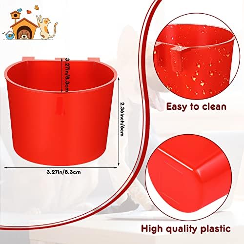 Suclain 30 Pcs Seed Cups for Bird Cages, Hanging Plastic Cage Feeders