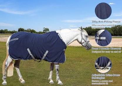Horse Fleece Cooler Blanket, Moisture Wicking Post-Workout Drying