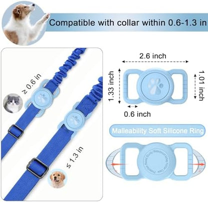 Waterproof Airtag Holder for Dog Collar, Light Blue, 1 Pack