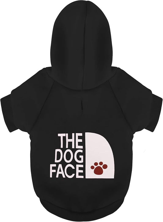 Paiaite Black Chihuahua Dog Hoodie: Keep Your Pup Warm and Stylish with a 'The Dog Face' Printed Sweatshirt Pet Clothes, and Sweater Coat All in One Perfect for Winter and Cool Summer Nights! Black M