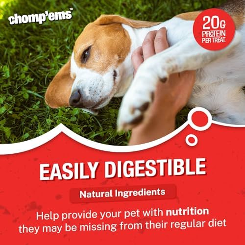 Chomp’ems Purehide Sticks, Healthy & Natural Beefhide Dog Chews, 4 oz