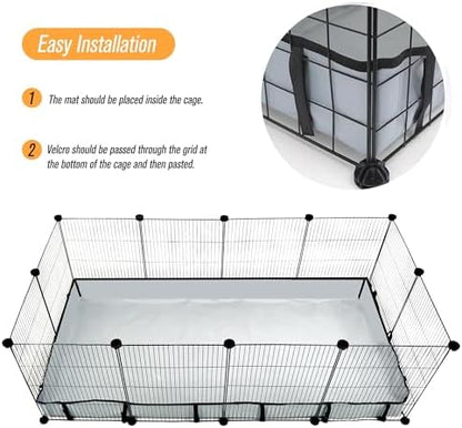 DZWLKJ Guinea Pig Cage Liner Tarp Bottom Waterproof and Washable.Available in 22 Sizes. Base Also for Rabbits, Bunny, Chinchesillas, Hedgehog, Ferrets and Other Small Animals(24x48 inches)
