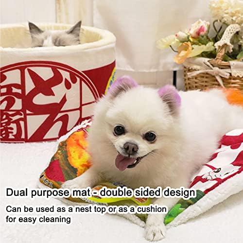 寵幸 Ramen Noodle Cat Bed, Soft Warm Washable for Cats Dogs