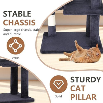 FDW | 36" Cat Tree Tower | Dark Gray | Multi-Level Indoor Activity Center