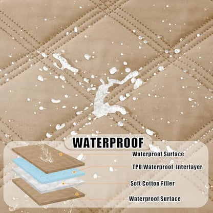 Smiry Waterproof Dog Bed Cover, Reversible Pet Blanket for Sofa Couch