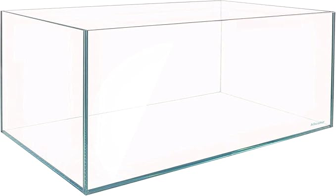 Allcolor Ultra Clear Rimless Aquarium Tank 6-60 gallons Low Iron Glass (38Gal - Anti-Jumping net)