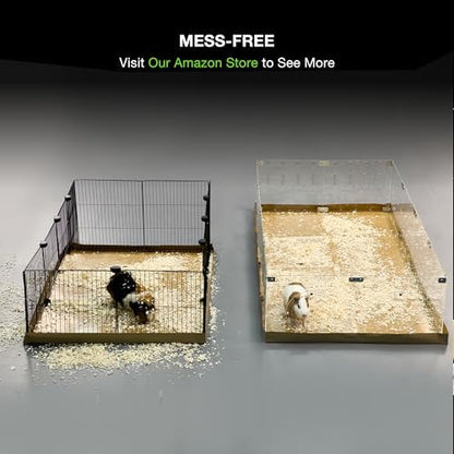 GuineaLoft™ Model-A2 Acrylic Guinea Pig Cage w/Translucent Gauze Lid