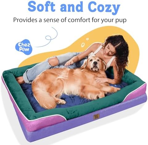 Chez Paw Orthopedic Washable XXL Dog Bed for Extra Large Dogs