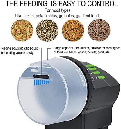 DXOPHIEX Automatic Fish Feeder Food Dispenser Vacation Fish Feeder