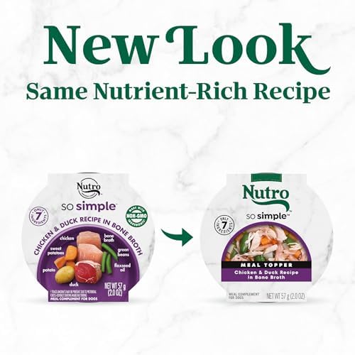 Nutro So Simple Wet Dog Food Topper, Chicken & Duck, 2 oz, 10 Count