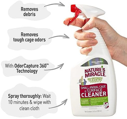Nature's Miracle Small Animal Cage & Surface Cleaner, 24 oz