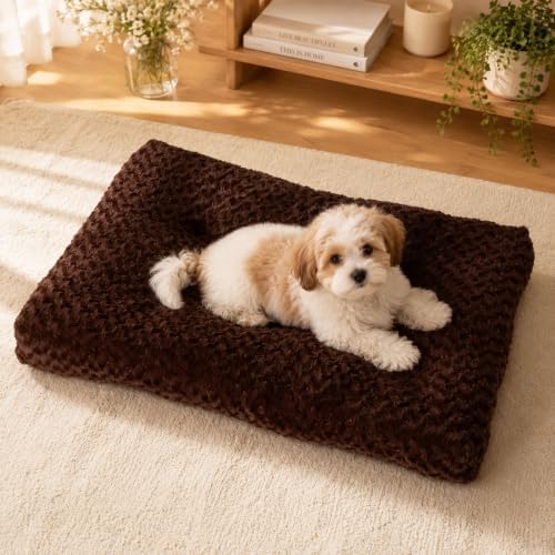 Dog Bed Medium Size, Plush Washable Pet Bed Mat, Dog Crate Bed 29"x21"