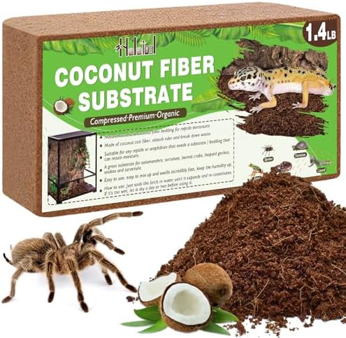 Halatool 1 Pack Compressed Coconut Fiber Substrate for Reptiles