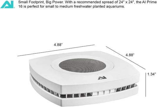 AquaIllumination AI Prime 16 Freshwater LED Aquarium Light – Smart App Controlled Planted Tank Lighting with Custom Spectrum, Energy Efficient Plant Growth Light for Freshwater Aquariums – White