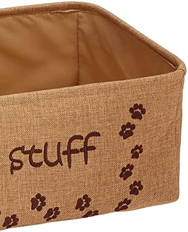 Winifred & Lily Pet Toy Box, Storage Bin with Handles, Pet Bins Storage Organizer for Dog, Cats and Other Pets