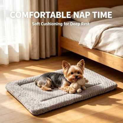 Dog Bed Mat - Durable & Cute Crate Dog Beds for Small Dogs & Cats, Comfortable Kennel Pad for Home, Crate & Travel