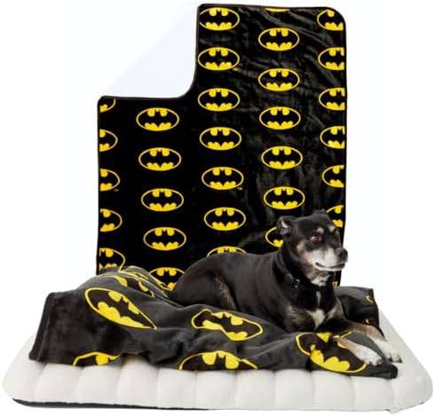 Batman DC Comics Waterproof Dog Bed Cover, Large 40x50 Pet Blanket for Furniture Bed Couch Sofa, (Officially Licensed) by Franco