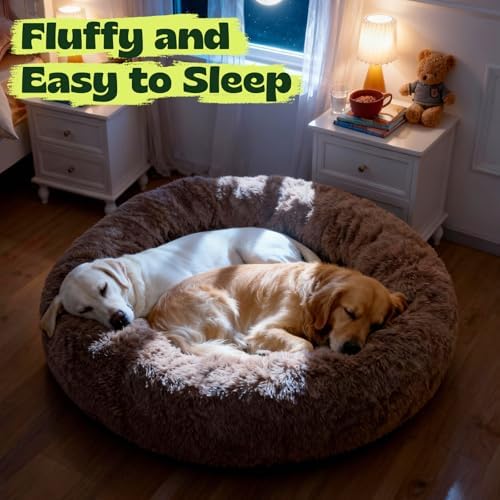 Memory Foam Orthopedic Dog Beds for Large Size Dogs,36 Inch,Grey