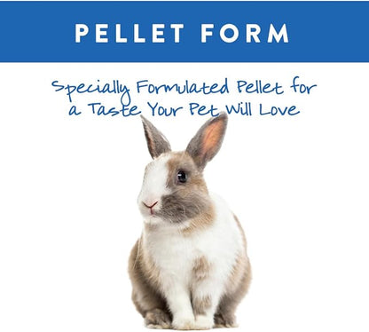 Small World Rabbit Food, Complete Feed, Pelleted Food for Rabbits, Fortified with Essential Vitamins & Minerals for Daily Health, High-Fiber Diet for Digestive Support, Resealable Bag, 10 lb