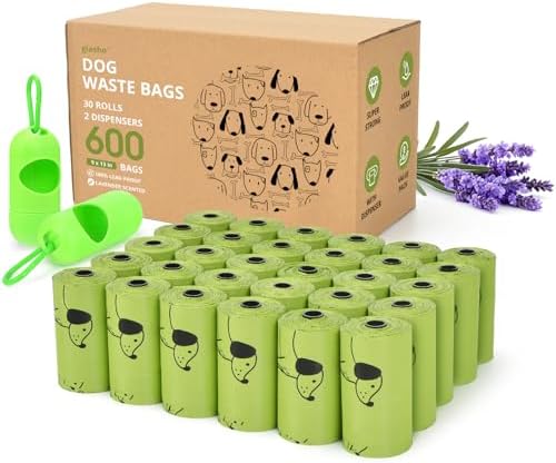 Poop Bags for Dogs, 600 Count, 30 Rolls, Lavender Scented