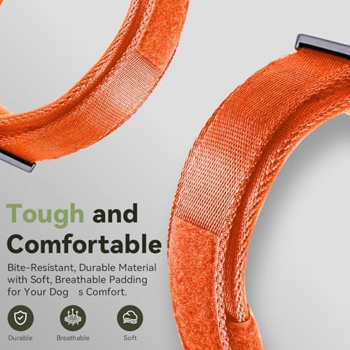2026 Upgrade Waterproof Tactical AirTag Dog Collar, Built in AirTag Holder