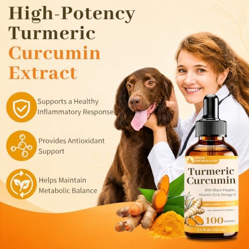 Turmeric Curcumin for Senior Dogs & Cats, Canine Joint & Mobility Support