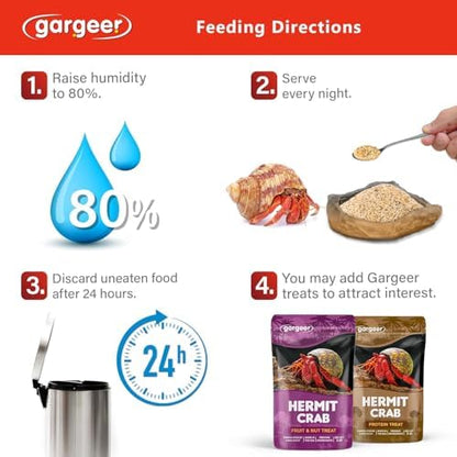 Gargeer 2oz Hermit Spectrum Diet. Non-GMO, Premium Ingredients, Made in USA