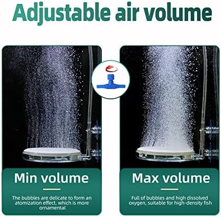 Upettools 4inch Nano Aquarium Air Stone Kit, Bubble Diffuser