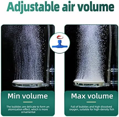 Upettools 4inch Nano Aquarium Air Stone Kit, Bubble Diffuser