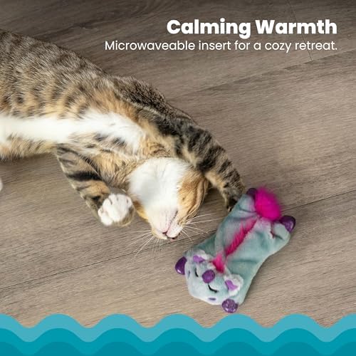 Catstages Cuddle Pal Unicorn Soothing Plush Purple Cat Toy, 8.5" x 5.5"
