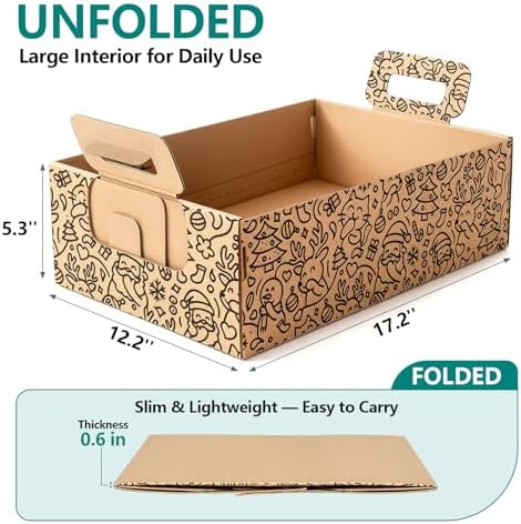 3-Pack Disposable Cat Litter Box, Waterproof & Leak-Resistant Cardboard, Foldable for Travel and Temporary Use, Eco-Friendly with Cute Cartoon Design, Gift for Cat Lovers