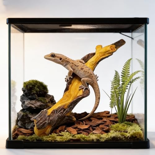 Reptile Climbing Tree Branch: Resin Wood Decor for Terrarium