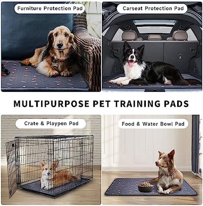 Sunheir Washable Pee Pads for Dogs Extra Large 36" x 72" 2-Pack, Reusable Puppy Pads Pet Training Pads, Waterproof Dog Pee Pads for Crate, Whelping Pad, Non-Slip Protects Against Urine Leakage