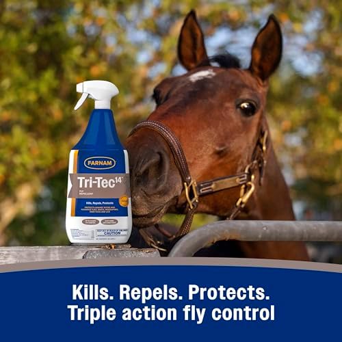 Farnam Tri-Tec 14 Fly Spray for Horses, Protects for Up to 14 Days, 32 oz