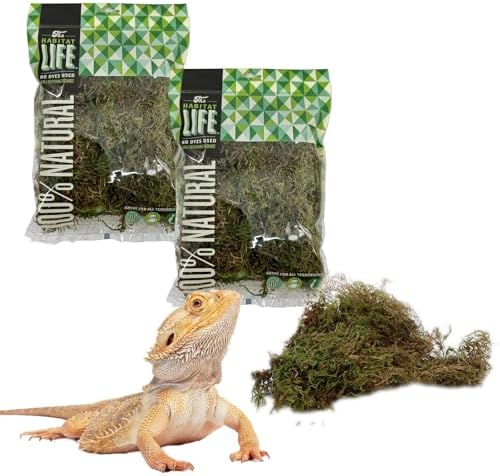 Deco Moss for Terrarium Habitats, Small 2-Pack