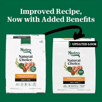 Nutro Natural Choice Adult Dry Dog Food, Chicken & Brown Rice Recipe, 13 lb