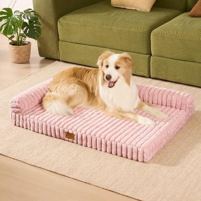 Orthopedic Large Dog Bed Furry Pet Bed, Washable Cover 42''X28''