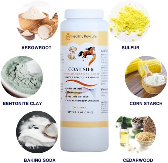 Pet Skin & Coat Care Bundle - Lime Sulfur Cream (2 oz) and Coat Silk Powder (6 oz)