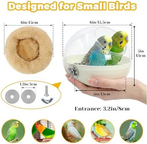 Bird Nest for Cage Bite-Resistant, Washable, Clear Observation, Warm
