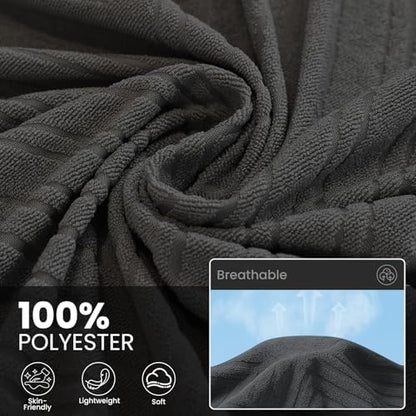 L Shaped Sectional Couch Cover 2 Piece, XXX-Large, Dark Grey